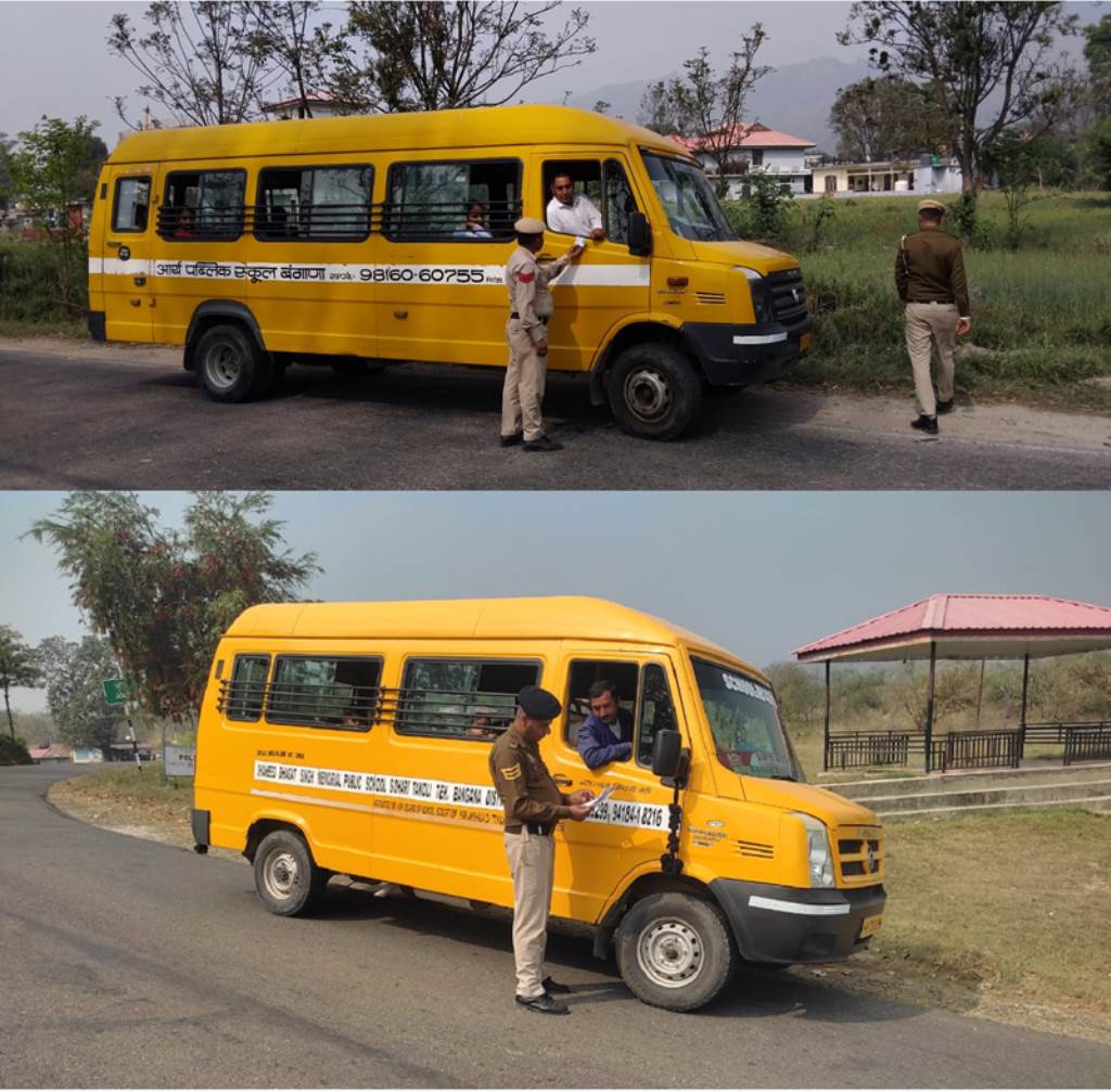 Buses inspected for school childrens safety documents of 87 vehicles checked